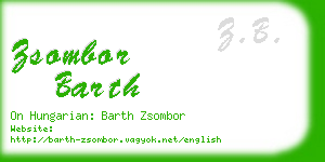 zsombor barth business card